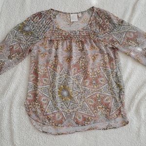 Lauren Conrad Floral Print Top